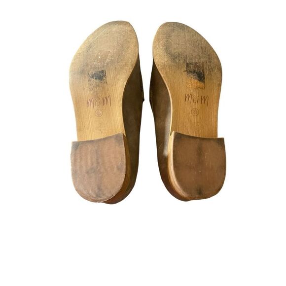 Mi.im Women’s Taupe Leather Almond Toe Studded Detail Slip-On Loafers Size 8 - Picture 5 of 12